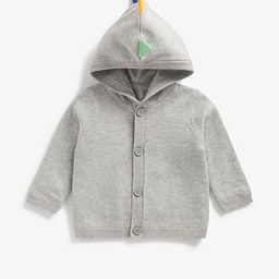 mothercare Infant Boys Grey Solid Pure Cotton Applique Cardigan-picture-54