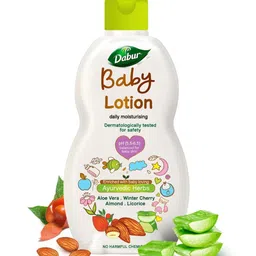 Dabur Daily Moisturising Baby Lotion with Aloe Vera & Almond - 200 ml-45