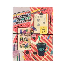 Chumbak Orange & Green Printed Note book-43