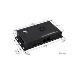 Waveshare Metal Box (A) for Raspberry Pi Compute Module 4 IO Board, with Cooling Fan image 5