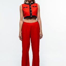 SOTBELLA Colourblocked Round-Neck Top With Trouser Co-Ords-image-71