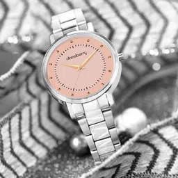 DressBerry Women Silver Toned Bracelet Style Straps Analogue Watch HOBDB-245-PK-11