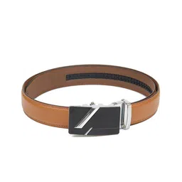 Calvadoss Men Tan Solid PU Belt-image-83