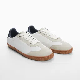 MANGO MAN Colourblocked Leather Sustainable Sneakers-picture-30