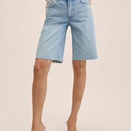 MANGO Women Blue Denim Shorts-45