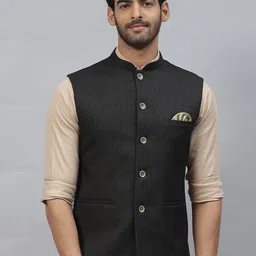 ESSAS club Men Nehru Jacket with Pocket Square-49