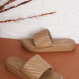 EVERLY Textured Open Toe Flats-1