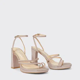 DOROTHY PERKINS Shimmer Detail Mid-Top Party Block Heels-14