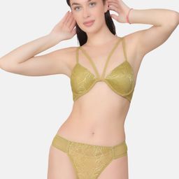 CURWISH Floral Self Design Lace Thong Briefs-13