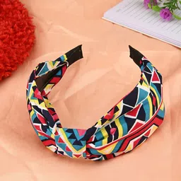 BuckleUp Printed Fabric Knot Detail Hairband-picture-32