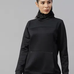 UNDER ARMOUR Women Black Solid ColdGear Armour Hybrid Sweatshirt-picture-43