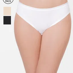 Wacoal Women Pack Of 3 Solid Bikini Briefs-image-67
