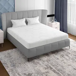 PETAL HOME White Geometric Pure Cotton King Bedsheet With 2 Pillow Covers-image-9