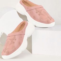 FAUSTO Women Lightweight Laser Cut Clogs-19
