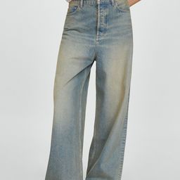 MANGO Women Cotton Loose Fit Low-Rise Heavy Fade Stretchable Jeans-picture-13