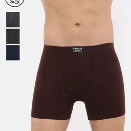 Dollar Bigboss Men Pack of 4 Combed Cotton Plush-Backed Waistband Trunk MBTR-02-picture-32