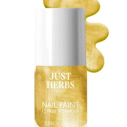Just Herbs 12 Free Formula Long Lasting Nail Paint With Jojoba Oil -10ml-Champagne Pop-15