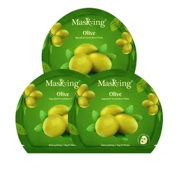 Masking Pack of 3 Olive Facial Sheet Masks-26