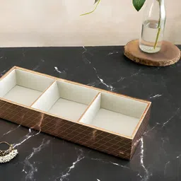 THE HOME CO. Copper Toned & White Textured Jewellery Organiser-image-72