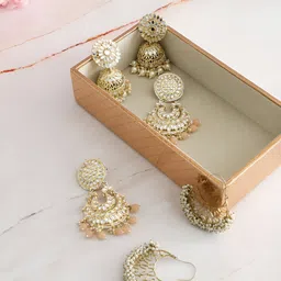 THE HOME CO. Copper Toned & White Textured Jewellery Organiser-image-80