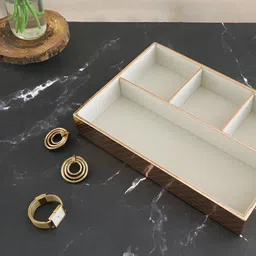 THE HOME CO. Copper Toned & White Textured Jewellery Organiser-image-78