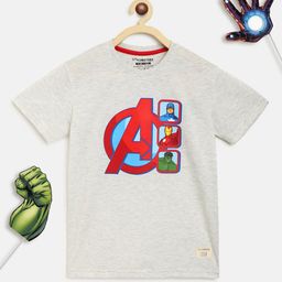 Lil Tomatoes Boys Grey & Red Avengers Printed T-shirt-14