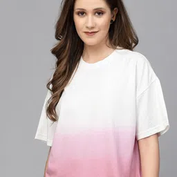 Strong And Brave Women Tie and Dye Dyed Drop-Shoulder Sleeves Anti Odour Boxy T-shirt-image-37