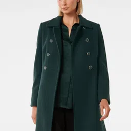 Forever New Spread Collar Double Breasted Longline Overcoat-31