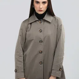 CHKOKKO Regular Fit Spread Collar Long Sleeve Single-Breasted Overcoat Coats-picture-30