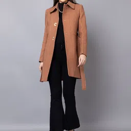 CHKOKKO Single-Breasted Spread Collar Woolen Overcoat-picture-53