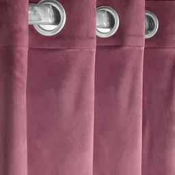 Saral Home Rose Solid Black Out Velvet Long Door Curtain-picture-5