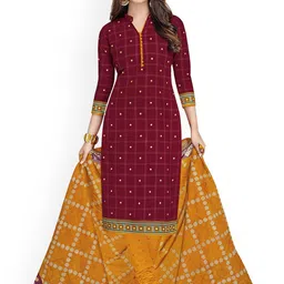 MIRAAN Floral Printed Regular Pure Cotton Kurta with Patiala & Dupatta-53