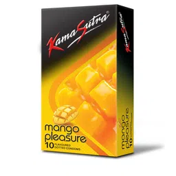 KamaSutra Mango Pleasure Flavoured Dotted Condoms 10 Pcs-47
