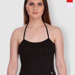 SELFCARE Pack Of 3 Cotton Non-Padded Camisoles-image-70