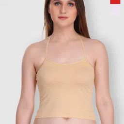 Selfcare Pack of 2 Solid Cotton Short Slip Halter Neck Camisoles - SN0335-image-35