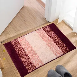 Kuber Industries Maroon & Blue 2 Pieces Cotton Doormat-37