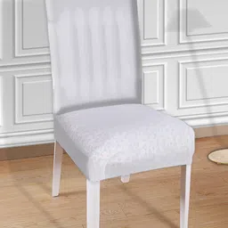 Kuber Industries Set of 2 white solid Chair Covers-31