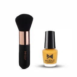 Moraze Set of Kabuki Brush & Nail Paint 5 ml - Sun-image-39