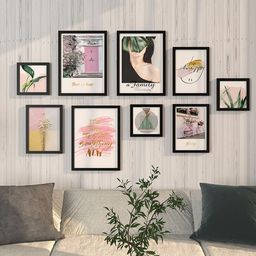Art Street Black & White 9-Pieces Printed Framed Wall Art-image-54
