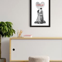 eCraftIndia Grey "Forever and ever" Love Theme Satin Matt Texture UV Art Painting-image-1