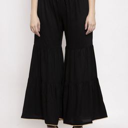 Miaz Lifestyle Women Flared Chambray Palazzos-image-9