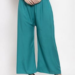 borse lele Women Green Chambray Palazzos-image-53