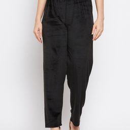 Clora Creation Women Mid Rise Velvet Trousers-image-49