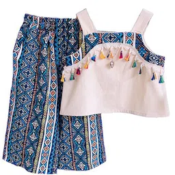 StyleCast x Revolte Girls Printed Pure Cotton Top with Palazzos-50