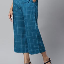 AURELIA Women Blue & White Printed Palazzos-image-97