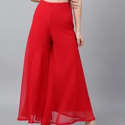 RATAN Women Flared Georgette Palazzos-image-59