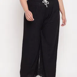 CLORA CREATION PLUS Women Self Design Straight fit Palazzos-image-81