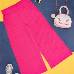 Pantaloons Junior Girls Wide Leg Regular Cotton Palazzos-image-32