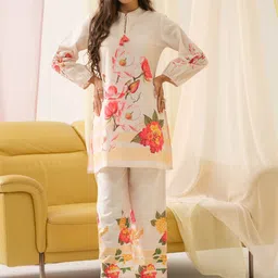 Sangria Printed Linen Tunic & Palazzos-picture-52