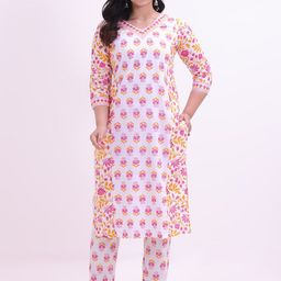 Intizer Women Printed Regular Pure Cotton Kurta with Palazzos-picture-31